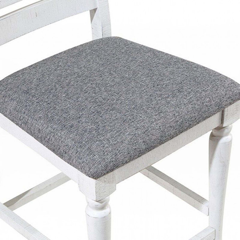 Rustic Counter Height 2Pc Dining Chairs Set