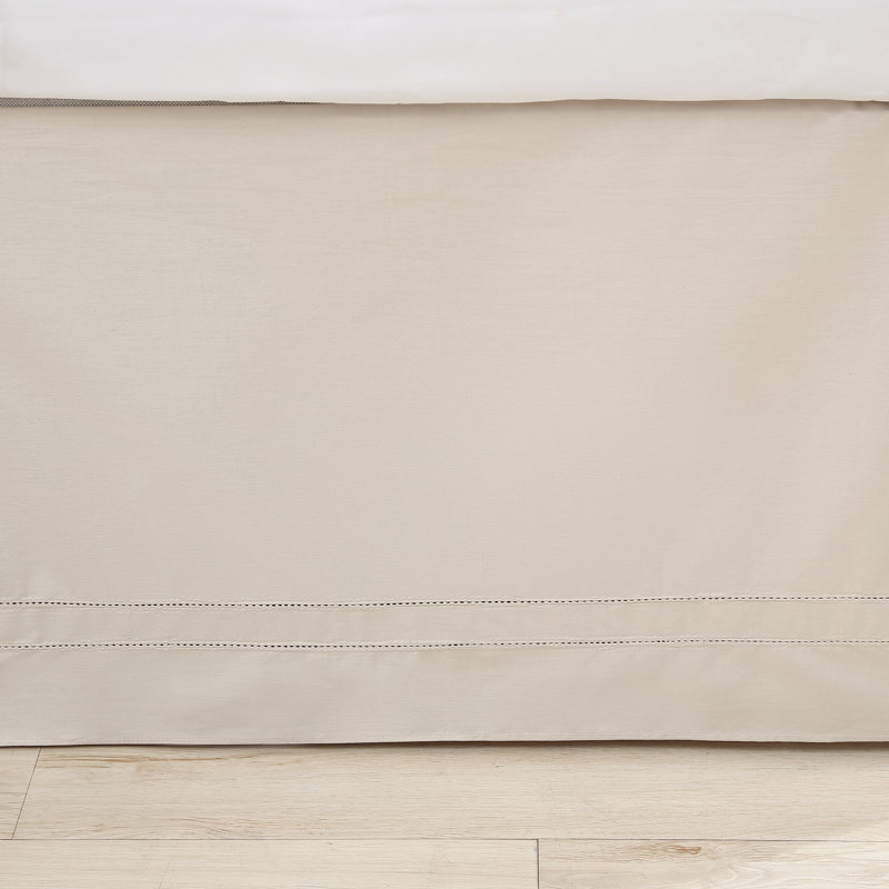 Beige Cotton King Split Corner Bed Skirt