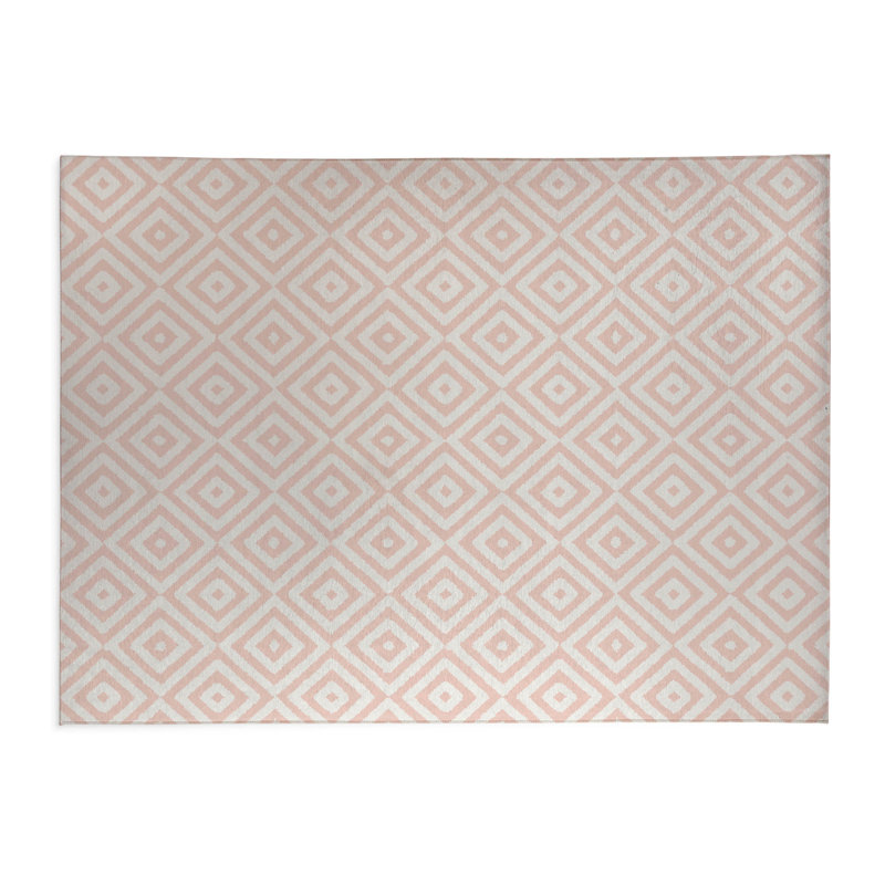 Ikat Eye Non-Slip Outdoor Rug, Rectangle 3' x 5'