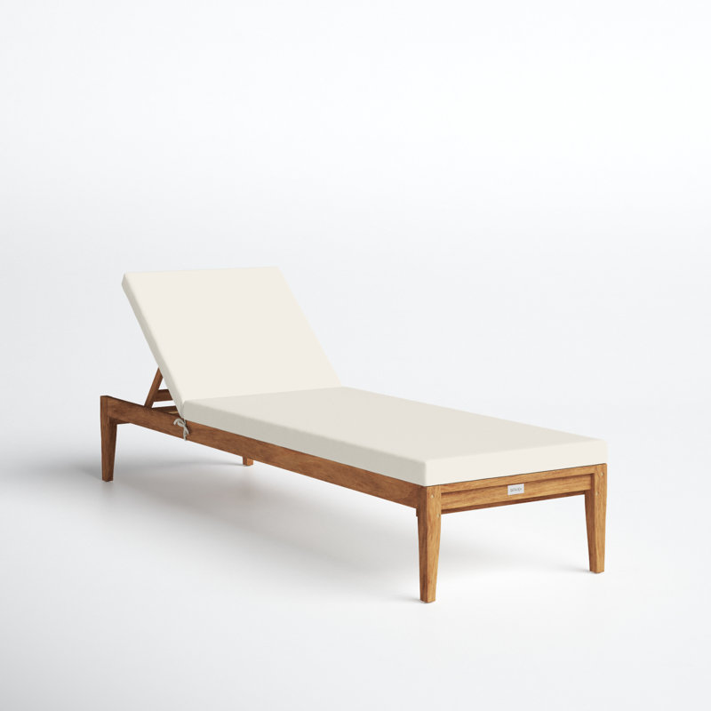 Chaise longue d'extérieur en acacia Ruark, Naturel