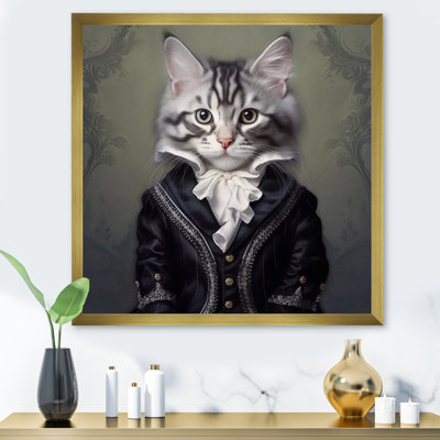 Chat, impression sur toile, Elegant Whiskers