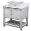 Meuble-lavabo 36 po avec comptoir en marbre de Carrare et lavabo, quincaillerie-106633452