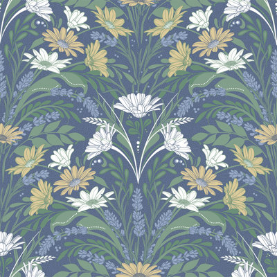 Chaoyichi Värmdö Scandinavian Floral Design 10.05m x 53cm Wallpaper Roll