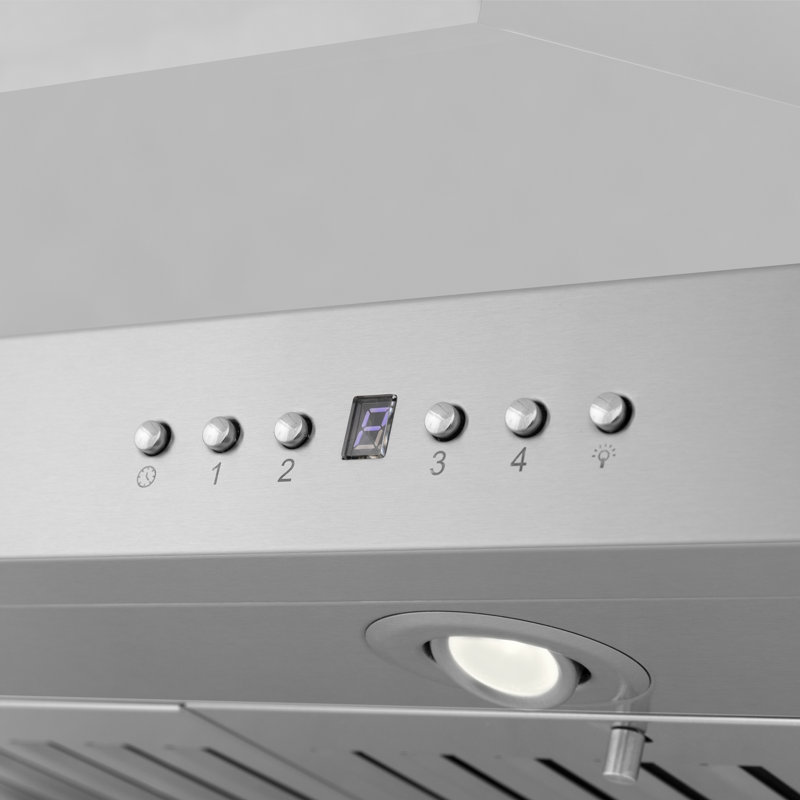 36" 400 CFM Ducted Island Range Hood in Steel, 36"