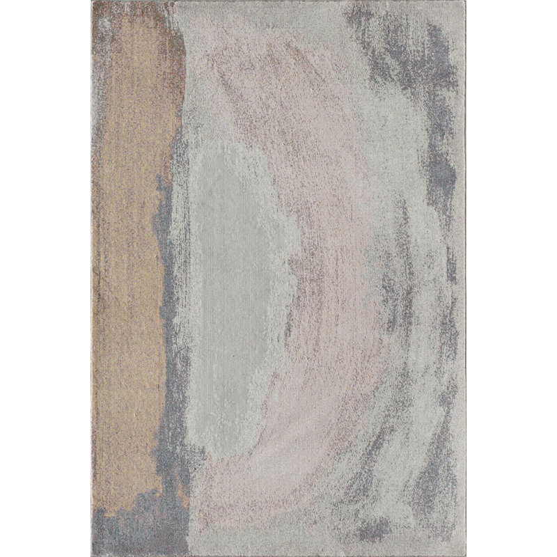Claudeen Contemporary Brush Stroke Area Rug, Rectangle 2'6" x 4'