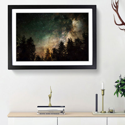 Milky Way Above the Treetops in Abstract - Picture Frame Graphic Art Print