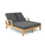 Chaise longue inclinable en teck Io