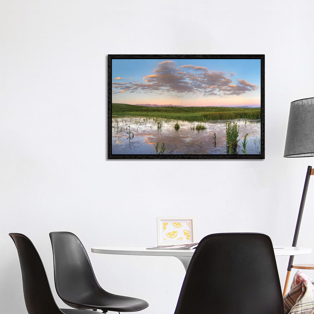 Reflection Of Clouds In The Water, Arapaho National Wildlife Refuge, Colorado von Tim Fitzharris - Gallery-Wrapped Canva...