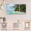 Ensemble de 3 panneaux - Stefan Hefele «Turquoise Bay», art mural sur toile pour le salon, la chambre à coucher ou le bureau 