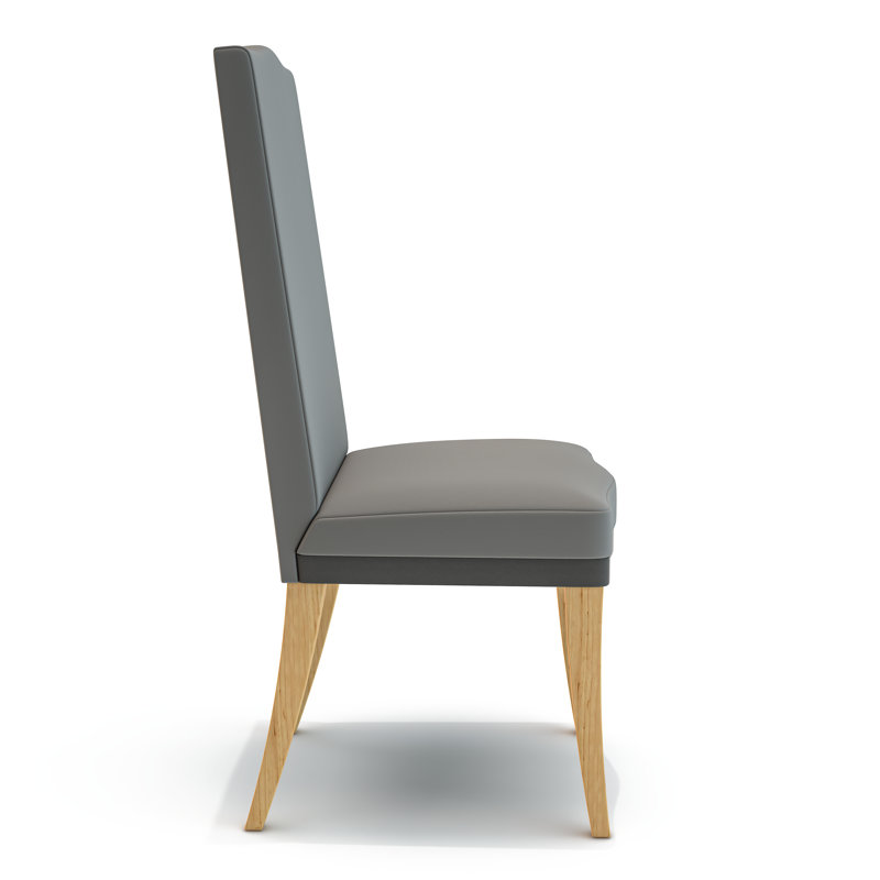 Fino Upholstered Dining Chair, Gray, Natural
