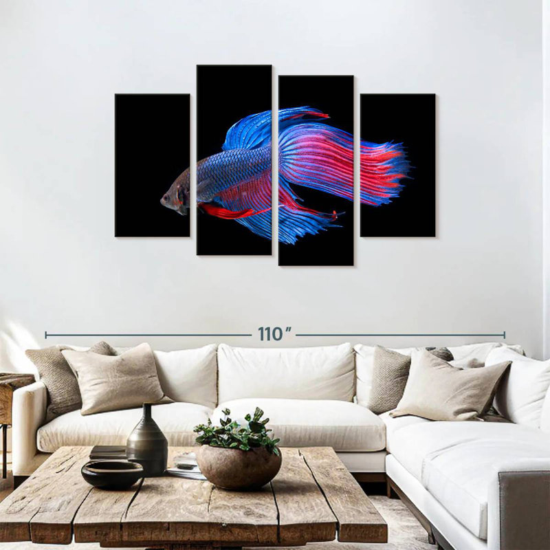 Brampt Glowing Betta Fish, 48" H x 75" W