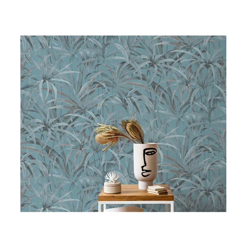 Panneau de papier peint Vallauris, Vert / Gris / Brun