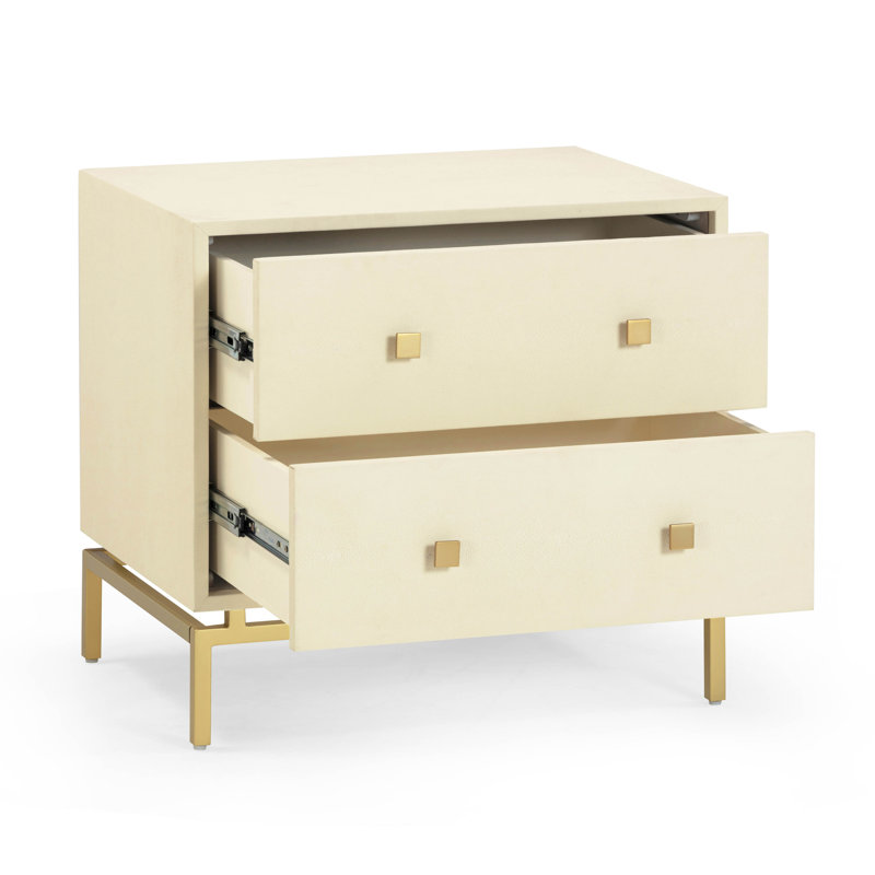 Table de chevet crème Shagreen Pesce
