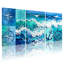 Nautique et plage, océan, vagues, boussole, ancre, bateau, roue, ensemble de 3 impressions sur toile-400599455