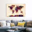 «World Map Paint Splash» par Francy, impression en jaune et bleu-18658622-26529110-80703653