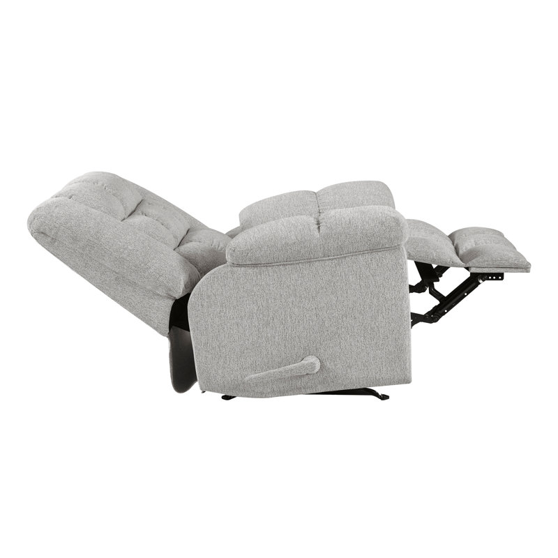 Gentle Rocking Motion Reclining Chair, Light Gray