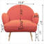 Fauteuil d'appoint moderne, fauteuil rembourré en tissu Sherpa-1469973118