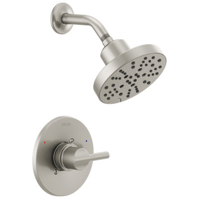 Ensemble de robinet de douche à fonction unique Nicoli, ensemble de garniture de douche avec pomme de douche H2Okinetic et valve