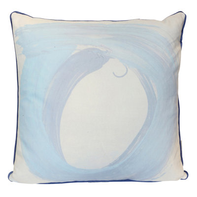Coussin Quiet Current - bleu pâle et ivoire doux - 22 po x 22 po