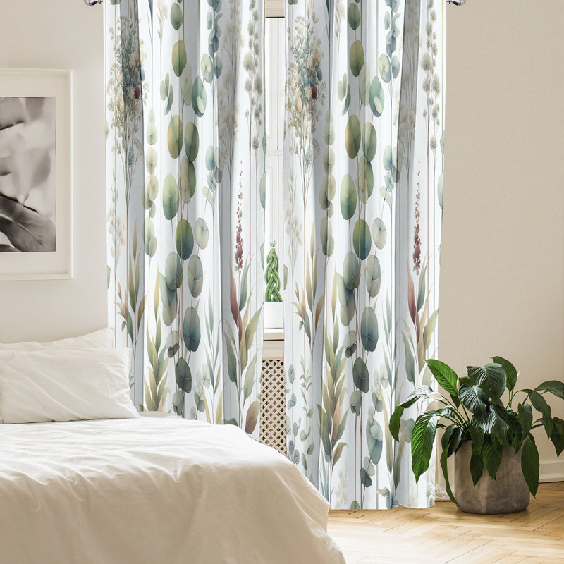 Semi Sheer Curtain Pair, 56" W x 84" L