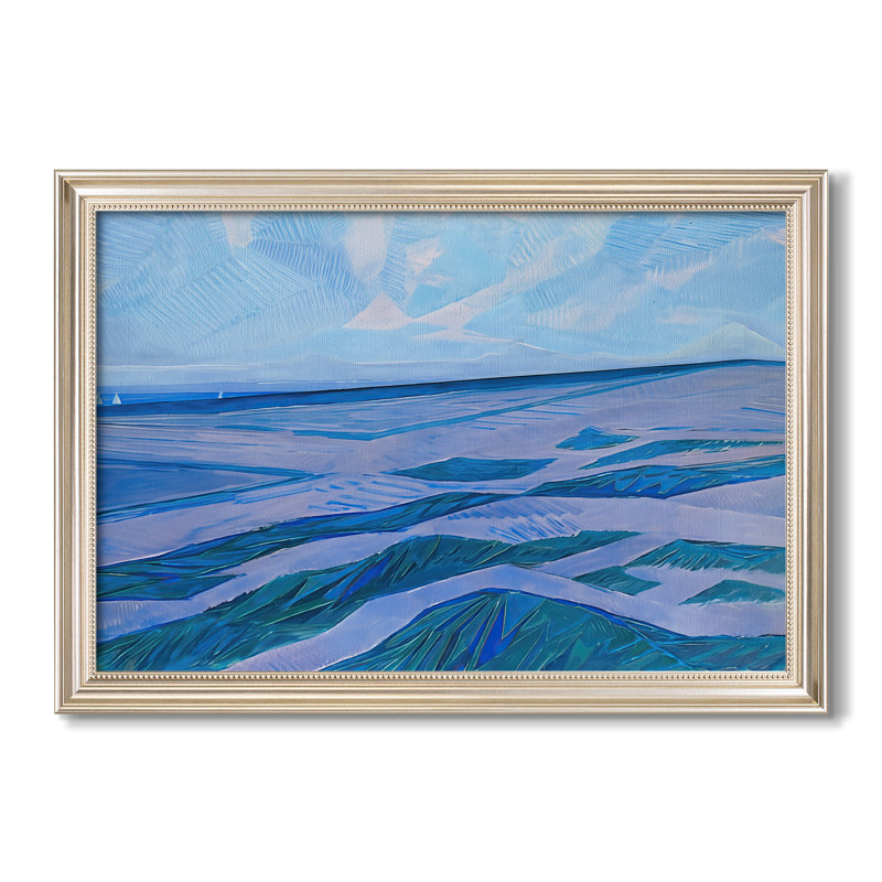 «Dune Landscape», 1871 - Piet Mondrian - Toile encadrée sur mesure, 24x34 INNER SIZE, Framed Canvas, Pewter Satin