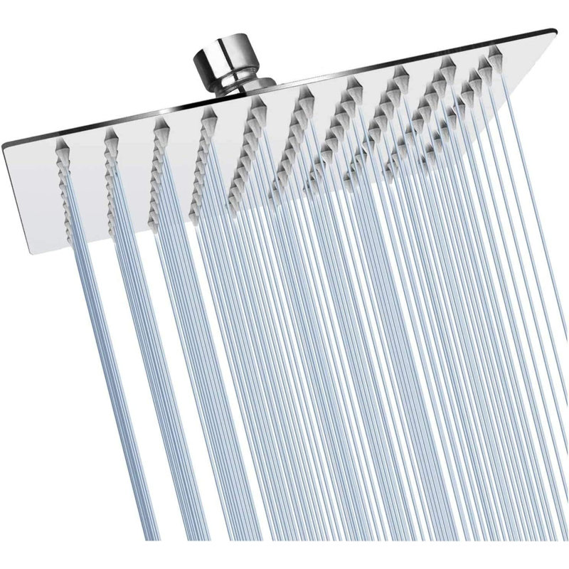 Chrome 12'' Stainless Steel Ultra-Thin Square High Pressure Rainfall Shower Head
