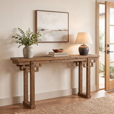 63" Solid Wood Console Table for Entryway