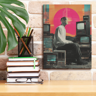 Epic Graffiti 'Vr  Brain' by Ann Klee Canvas Wall Art, 12" x 16"