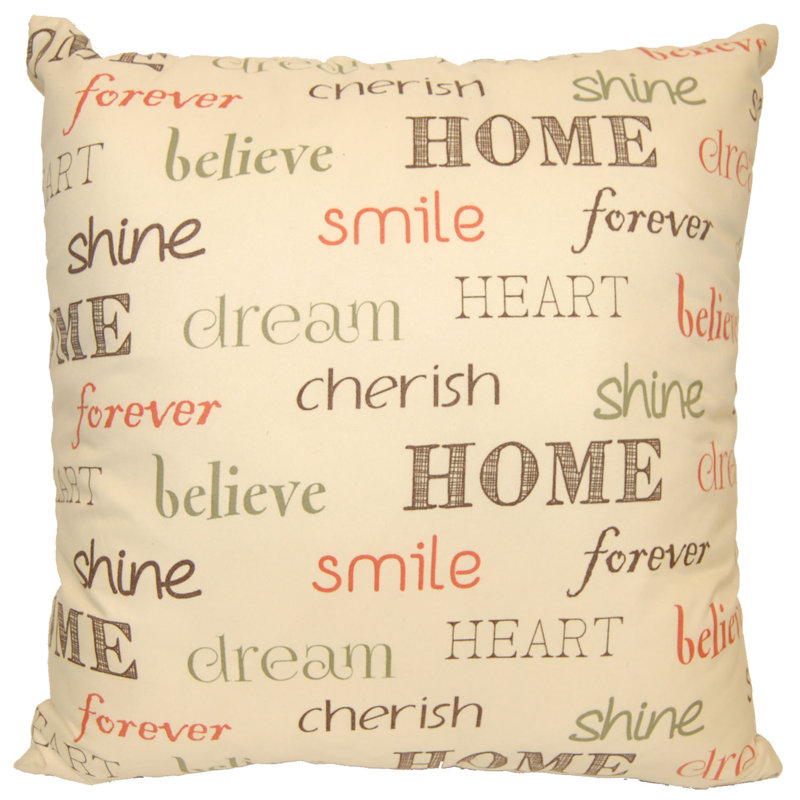 Coussin Stapp Inspire, Ivoire, 18 po x 18 po, Carré