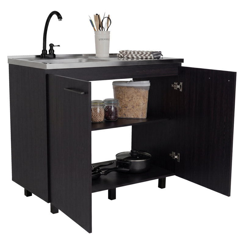 Évier utilitaire, Bussolengo, noir, largeur x 39,3