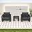 Obinna 3-Piece Outdoor Conversation Set with Removable Cushions and Tempered Glass Coffee Table