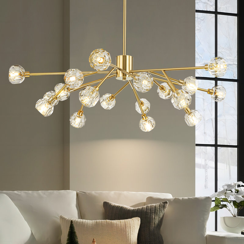 Lustre sphérique spoutnik 18 lumières Burness