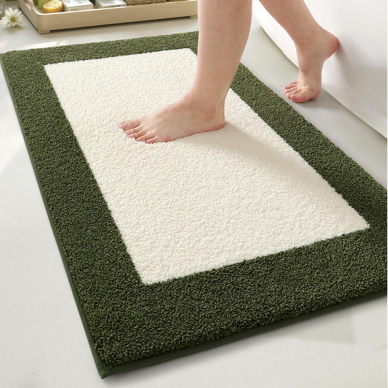 Tapis de bain avec envers antidérapant, Simple - L 36 po x l 24 po, Vert