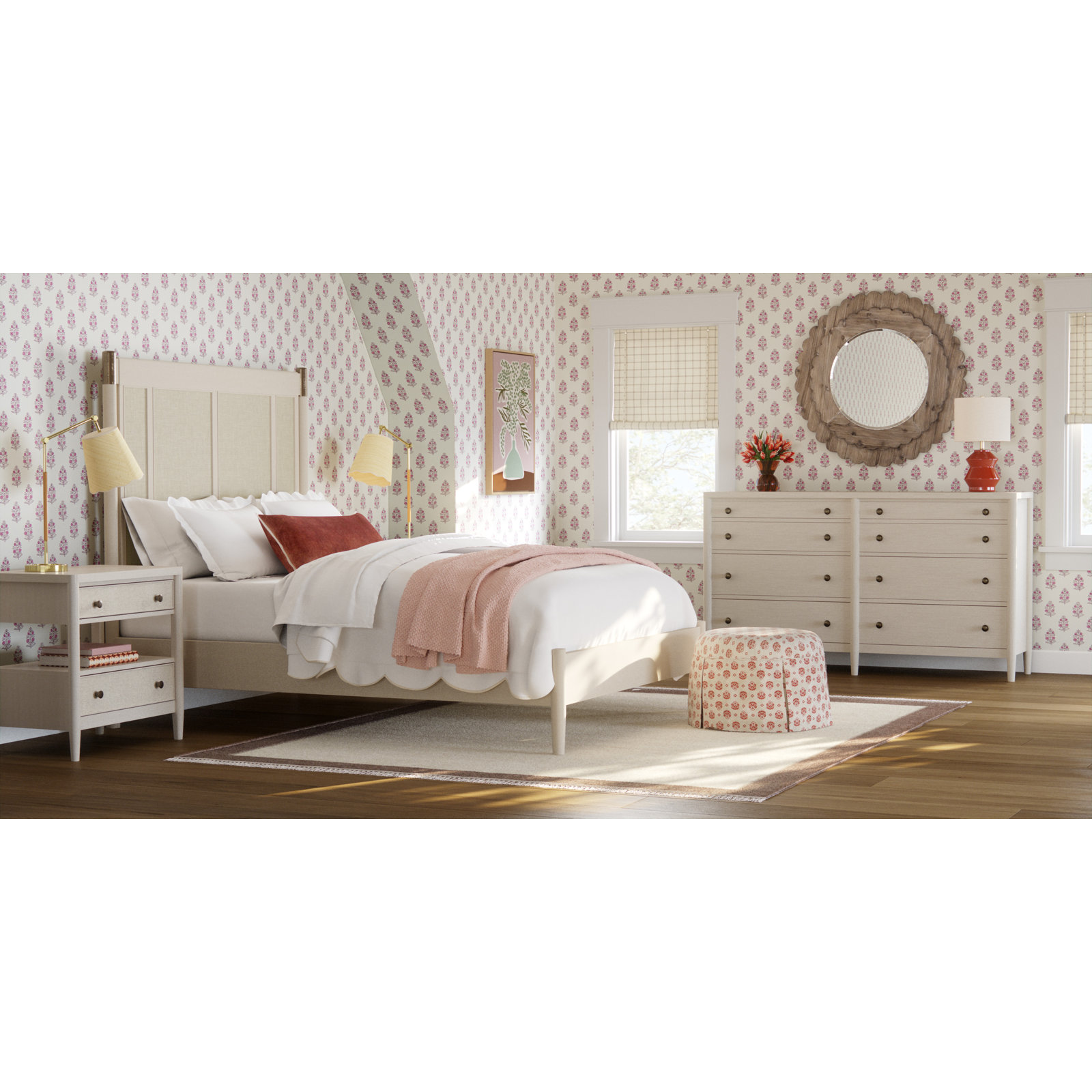 Boyes Ceramic Table Lamp, Pink