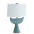 23"H Blue Coastal Whale Tail Table Lamp