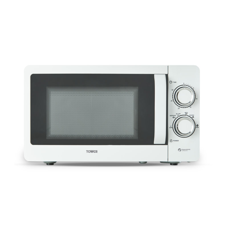Tower 20L 800W Manual Microwave, White