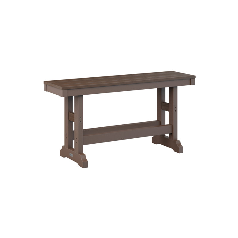 Garden Classic Outdoor Bench, 23" H x 12.5" W x 44" D, Brazilian Walnut/Chocolate Brown