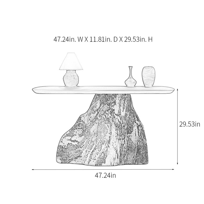 Console Minimalist Art, H 29,53 po x l 47,24 po x P 11,81 po