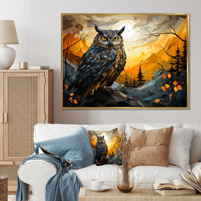 " Yellow Owl Nights Watch Geometric "