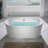 59'' x 29.52'' Freestanding Soaking Acrylic Curved Design Bathtub-100481067-89090729