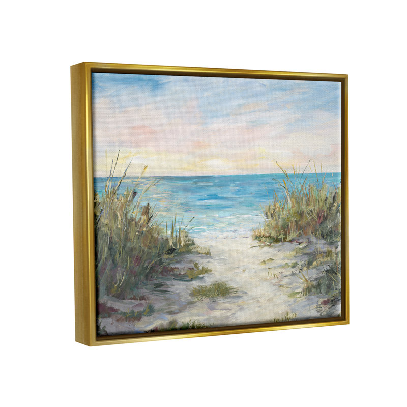 «Dovecove Sea Grass Ocean Path», art mural encadré par Julie Derice, H 17 po x l 21 po x P 1,7 po
