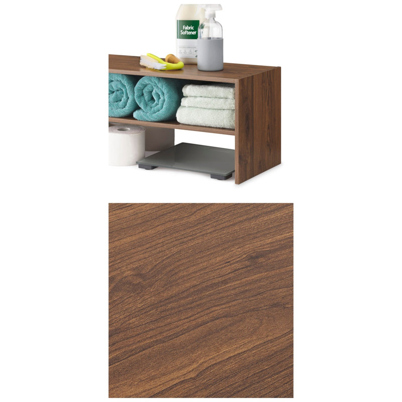Stackable 31" Extra Wide 2-Shelf Storage Rack, Brown