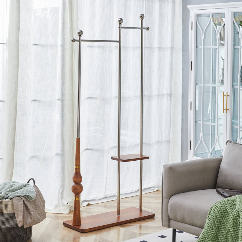 Portemanteaux et crochets industriels, rangement spacieux en bois et en acier pour la maison