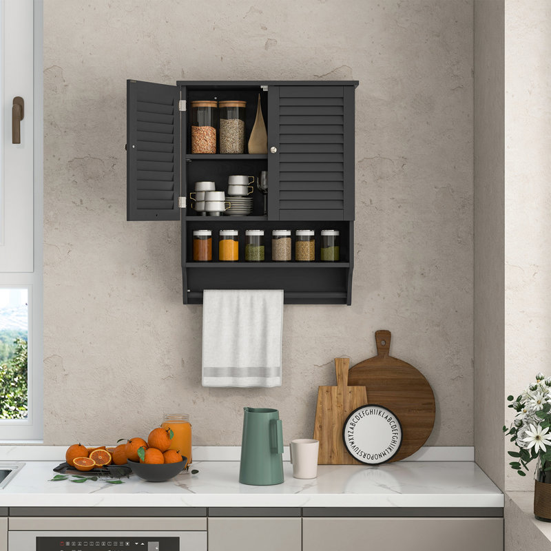 Daveah Bathroom Cabinet, Black