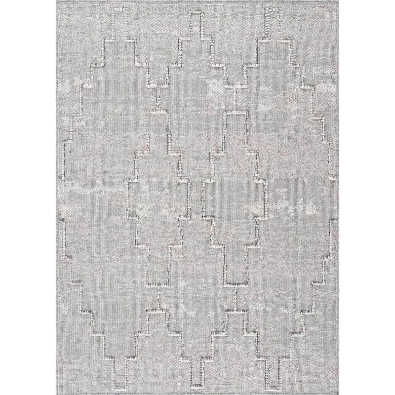 Tapis extérieur gris Johandry, Rectangle 7 pi 6 po x 10 pi
