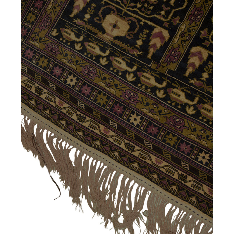 Tapis brun de haute qualité noué à la main