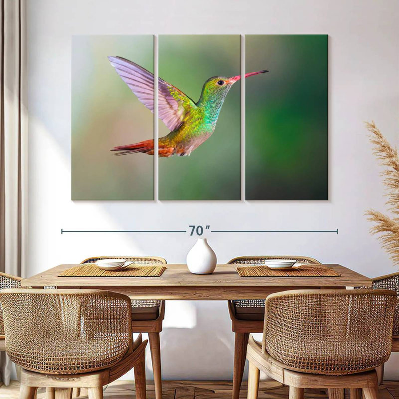 Iridescent Hummingbird, 42" H x 65" W