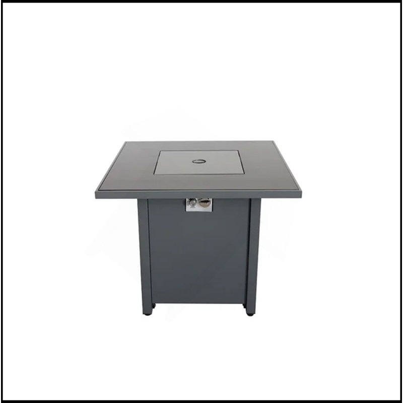 25" H X 30" W Steel Outdoor Fire Pit Table With Lid