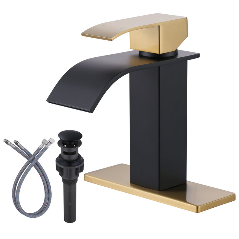 Centerset Single-handle Bathroom Faucet with Drain Assembly, Polished Chrome