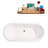 67" x 30" Freestanding Soaking Porcelain Enameled Cast Iron Bathtub